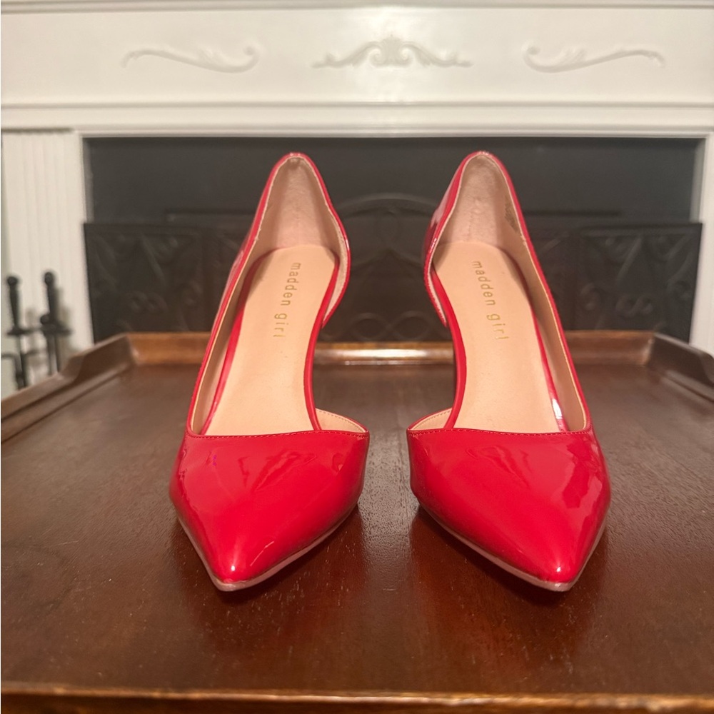 Madden Girl Glossy Red Heels